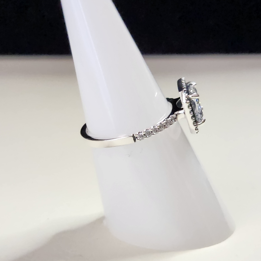 Pandora Sterling Silver Rectangular Sparkling Hal… - image 3